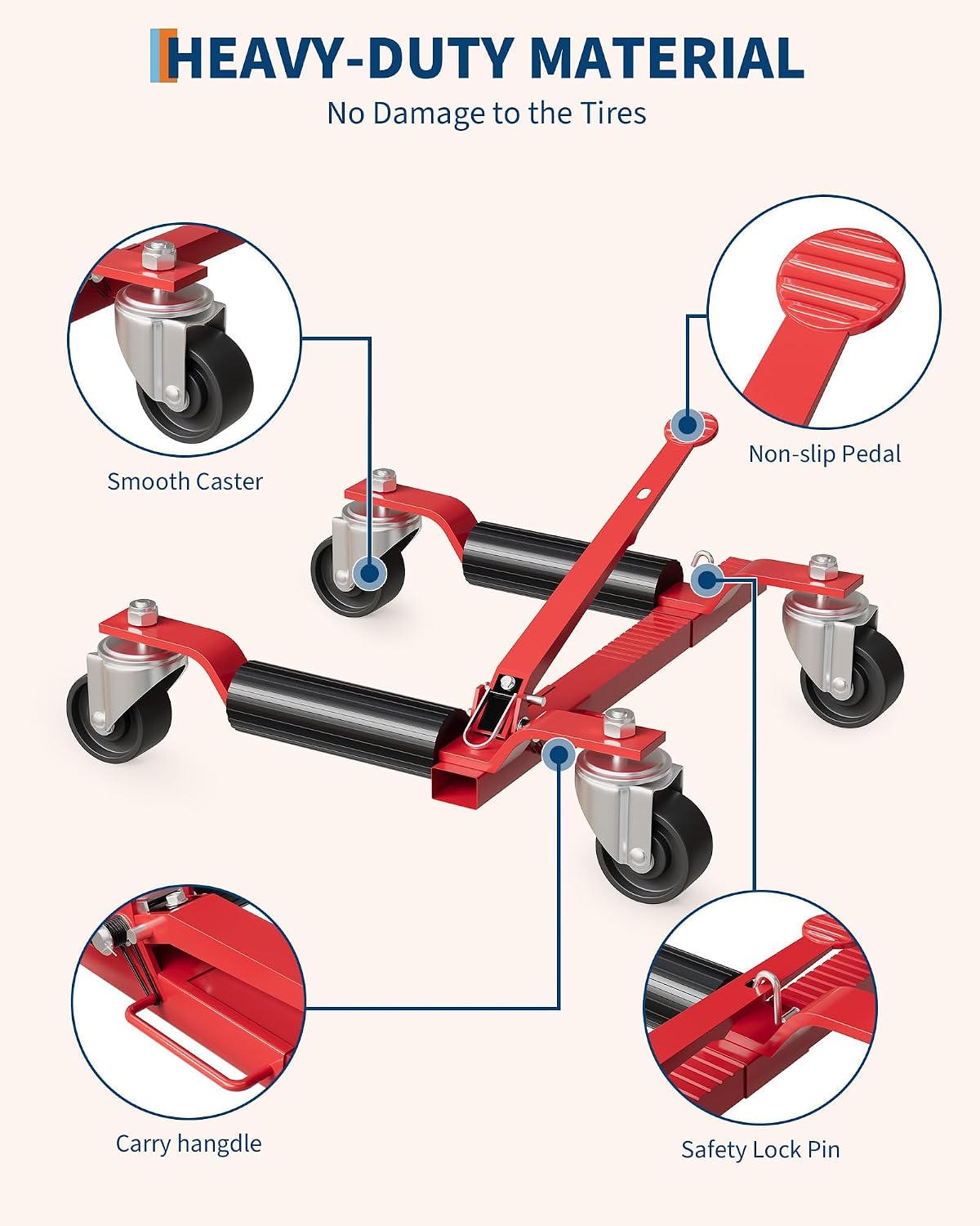 Tacleekii 2 4 Pack Car Wheel D - Car Jack ulasan dan harga